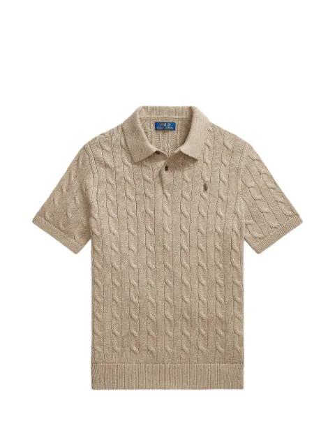 cable-knit polo shirt by POLO RALPH LAUREN