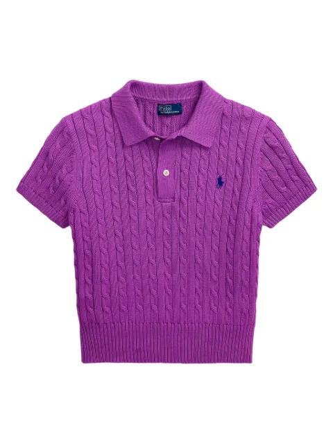 cable-knit polo top by POLO RALPH LAUREN