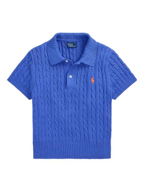 cable-knit polo top by POLO RALPH LAUREN
