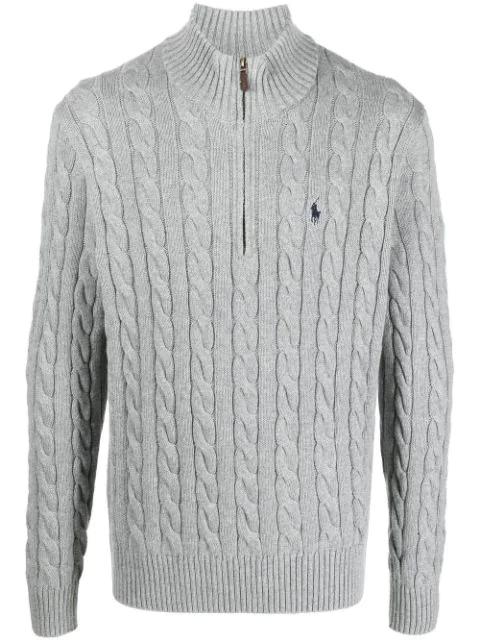 cable-knit quarter-zip jumper by POLO RALPH LAUREN