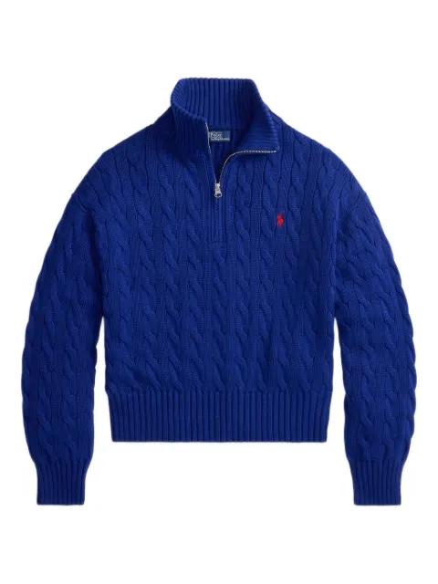 cable-knit quarter-zip sweater by POLO RALPH LAUREN