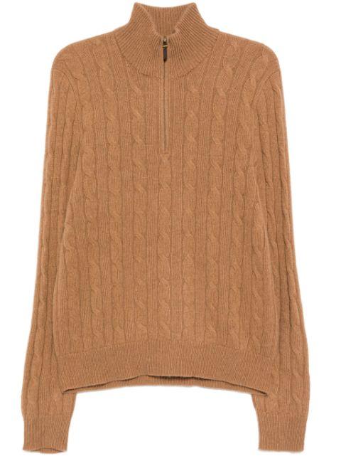 cable-knit quarter-zip sweater by POLO RALPH LAUREN