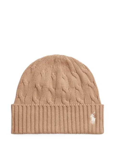 cable-knit ribbed beanie hat by POLO RALPH LAUREN