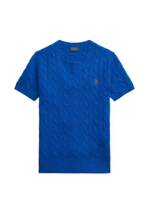cable knit short sleeve T-shirt by POLO RALPH LAUREN
