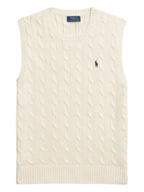 cable-knit sleeveless vest by POLO RALPH LAUREN