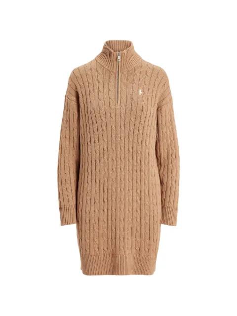 cable-knit zipped mini dress by POLO RALPH LAUREN