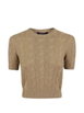 cashmere cable-knit cropped jumper by POLO RALPH LAUREN