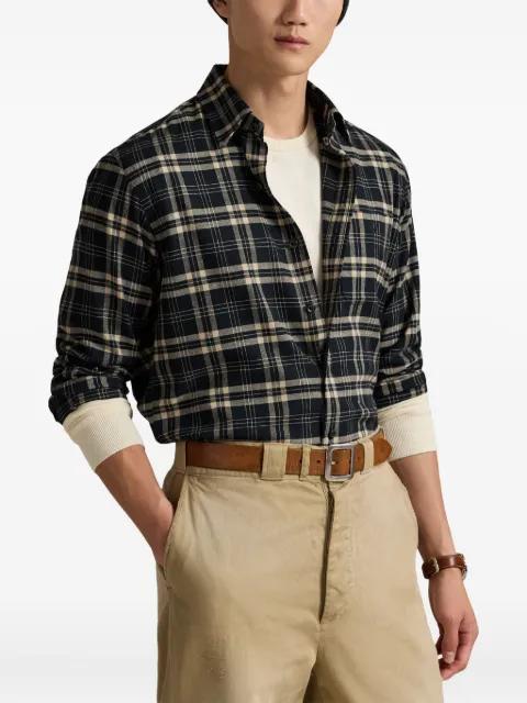 check-pattern long-sleeve shirt by POLO RALPH LAUREN