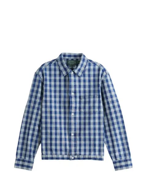 checked button-up overshirt by POLO RALPH LAUREN