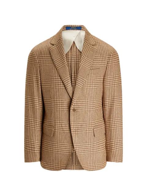 checked single-breasted blazer by POLO RALPH LAUREN