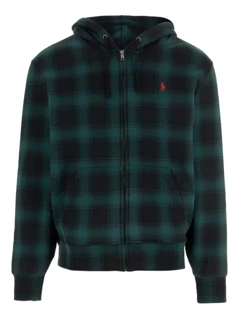 checked zip-up hoodie by POLO RALPH LAUREN