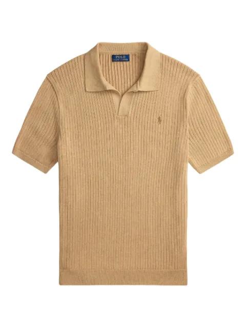collared ribbed T-shirt by POLO RALPH LAUREN