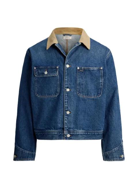 corduroy-collar denim jacket by POLO RALPH LAUREN