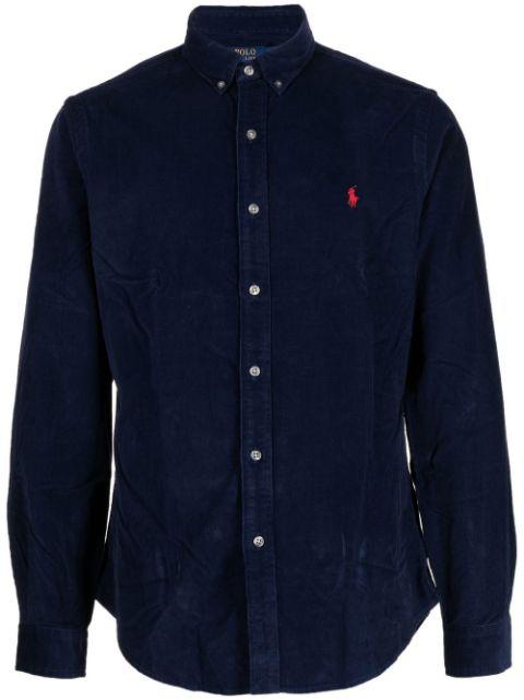 corduroy embroidered-logo shirt by POLO RALPH LAUREN
