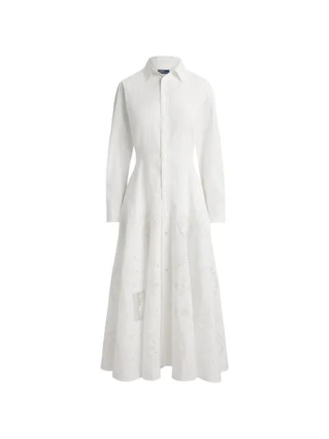 cotton eyelet shirt dress by POLO RALPH LAUREN