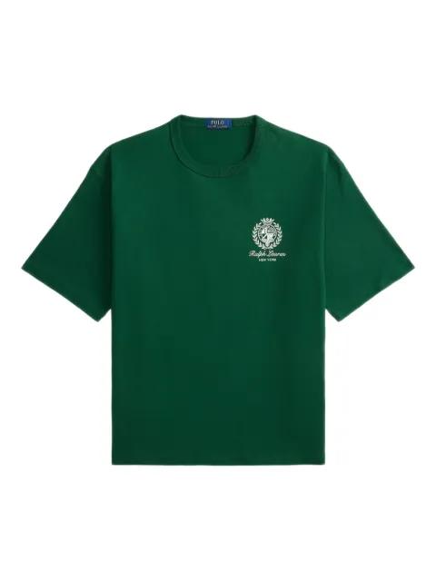 crest-embroidered jersey T-shirt by POLO RALPH LAUREN