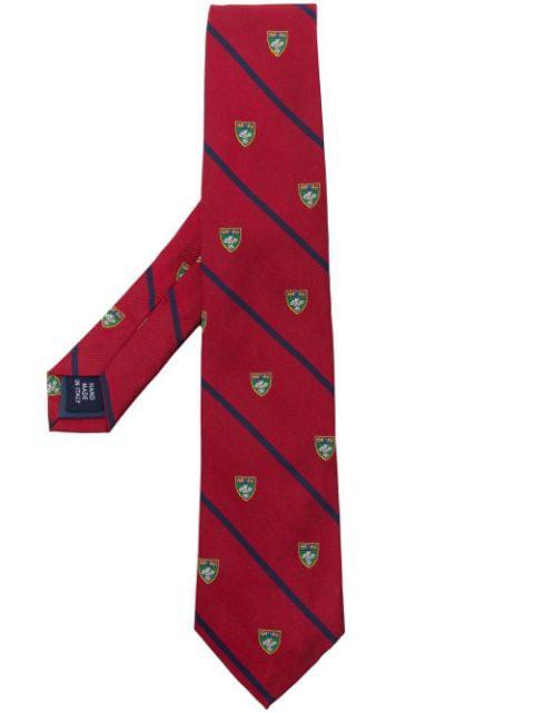 crest-print tie by POLO RALPH LAUREN