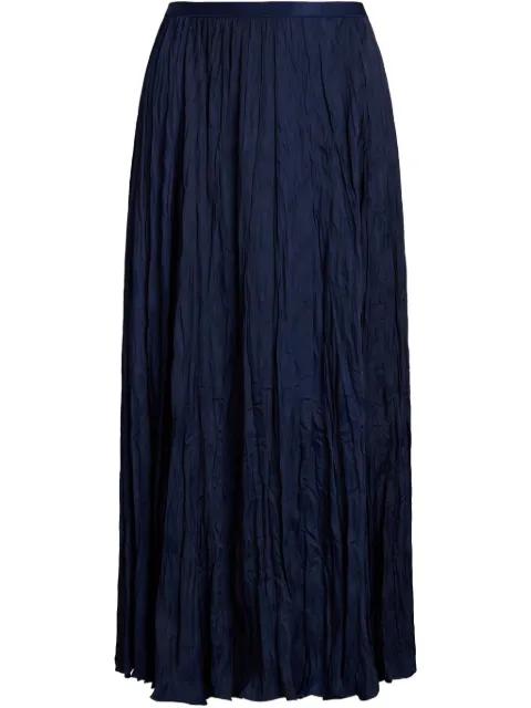 crinkled A-line midi skirt by POLO RALPH LAUREN