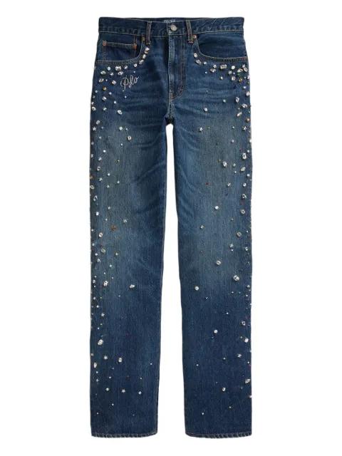 crystal-embellished jeans by POLO RALPH LAUREN
