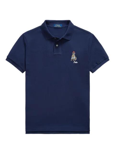dog-embroidered polo shirt by POLO RALPH LAUREN