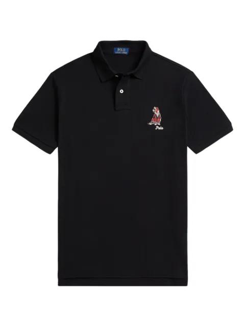 dog-embroidered polo shirt by POLO RALPH LAUREN