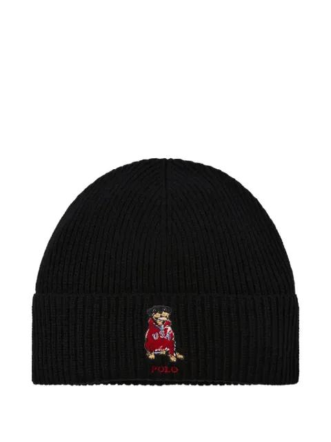 dog-motif  beanie hat by POLO RALPH LAUREN