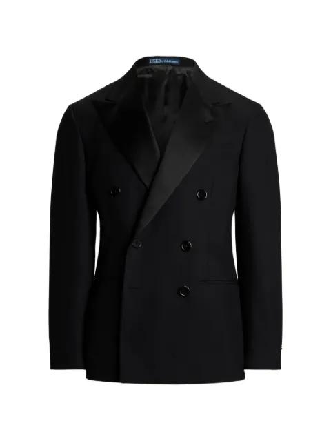 double-breasted satin-lapel jacket by POLO RALPH LAUREN