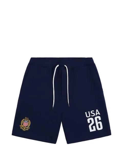 double-knit logo-print shorts by POLO RALPH LAUREN