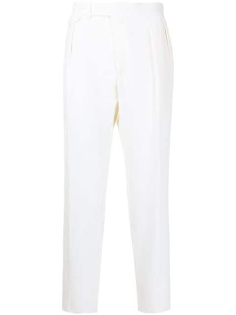 double-pleat high-waisted trousers by POLO RALPH LAUREN