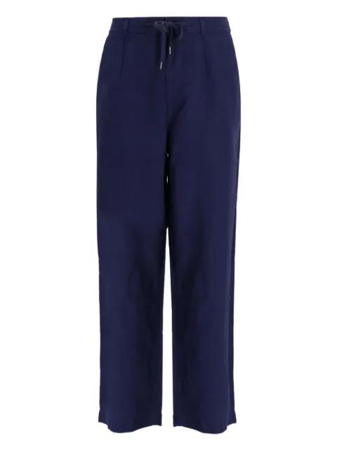 drawstring linen trousers by POLO RALPH LAUREN