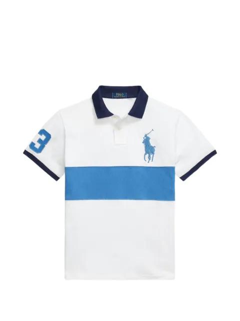 embroidered colour-block polo shirt by POLO RALPH LAUREN