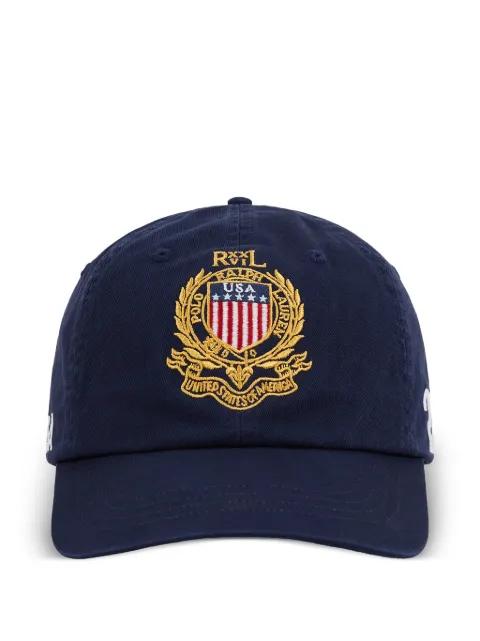 embroidered-crest baseball cap by POLO RALPH LAUREN