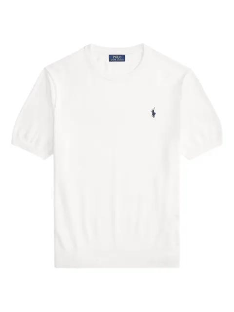 embroidered crew-neck short-sleeve T-shirt by POLO RALPH LAUREN