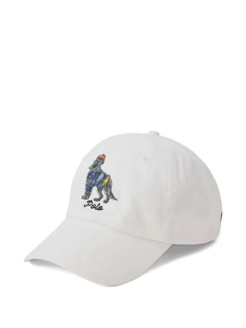 embroidered dog-motif baseball cap by POLO RALPH LAUREN