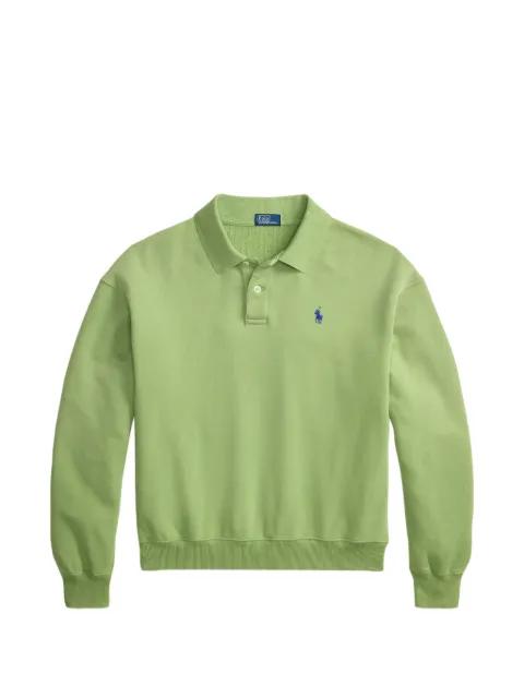 embroidered fleece polo shirt by POLO RALPH LAUREN