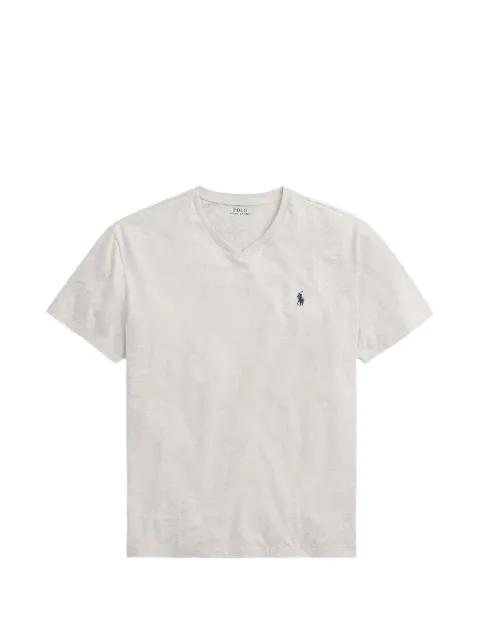 embroidered-logo V-neck T-shirt by POLO RALPH LAUREN