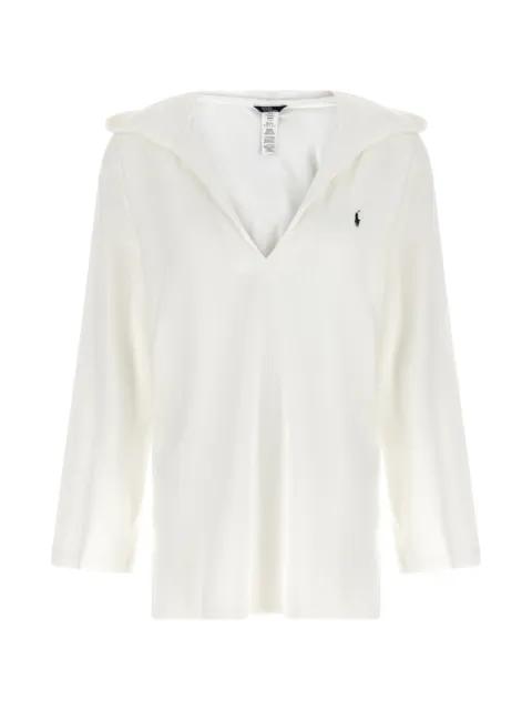 embroidered-logo V-neck hoodie by POLO RALPH LAUREN