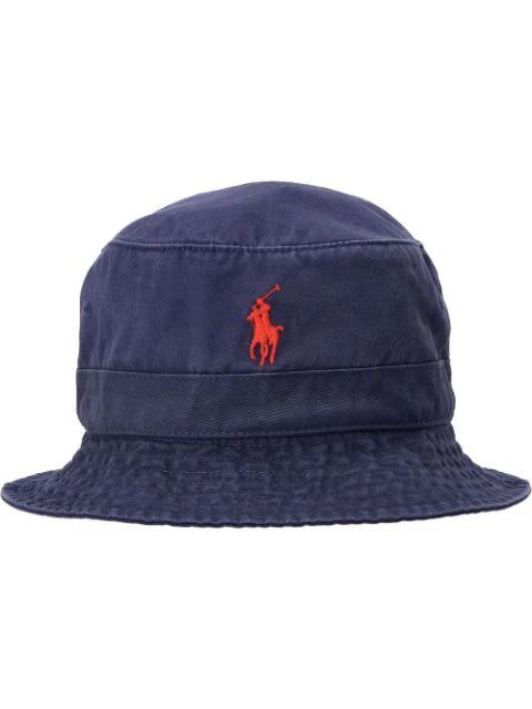 embroidered-logo bucket hat by POLO RALPH LAUREN