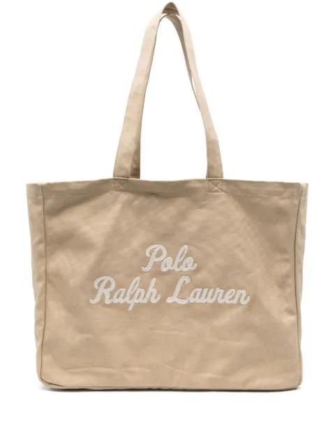 embroidered-logo canvas tote bag by POLO RALPH LAUREN