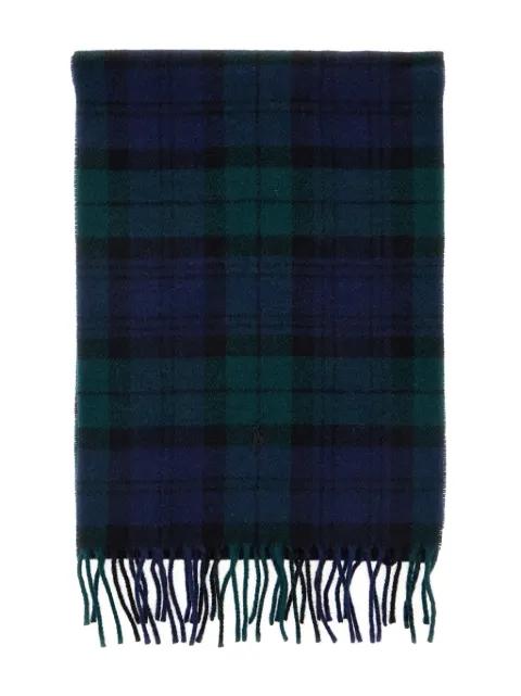 embroidered-logo check-pattern scarf by POLO RALPH LAUREN