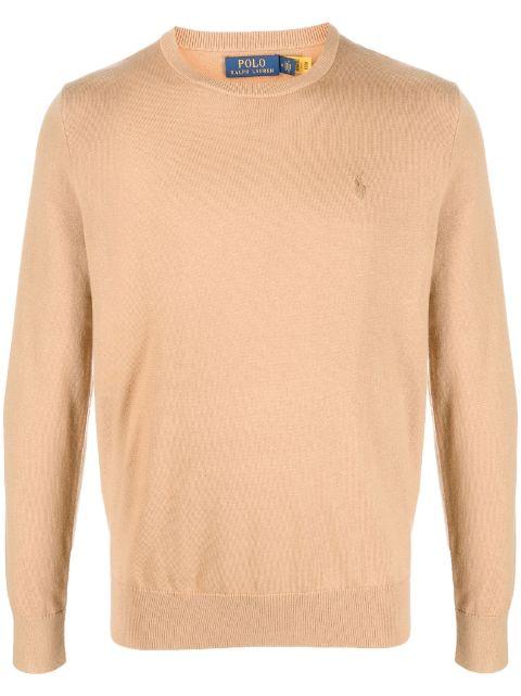 embroidered-logo cotton-cashmere blend jumper by POLO RALPH LAUREN