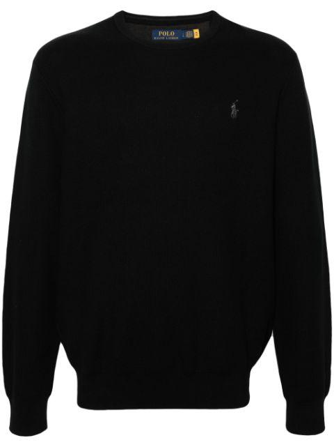 embroidered-logo cotton jumper by POLO RALPH LAUREN