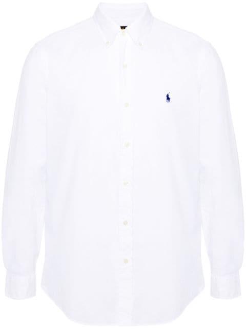 embroidered-logo cotton shirt by POLO RALPH LAUREN