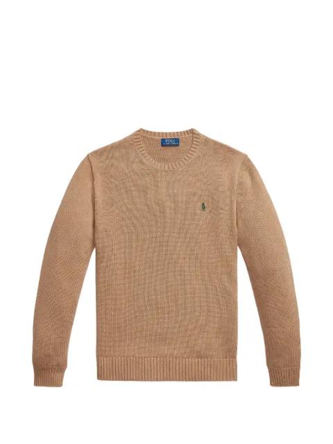 embroidered-logo crew-neck sweater by POLO RALPH LAUREN