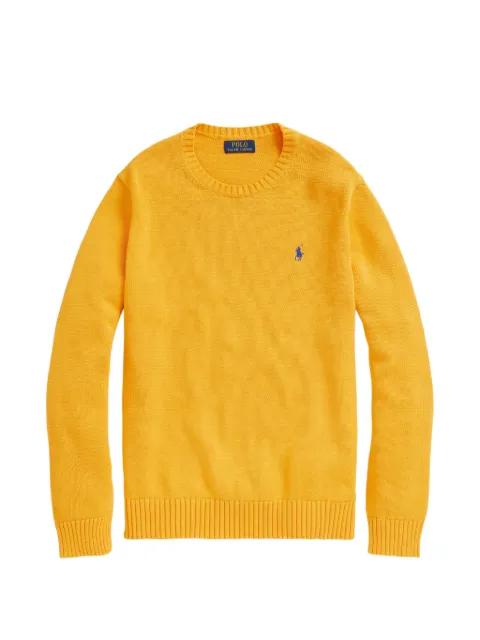 embroidered-logo crew-neck sweater by POLO RALPH LAUREN