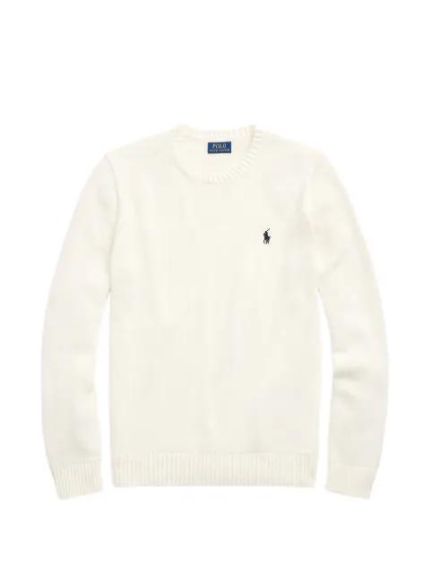 embroidered-logo crew-neck sweater by POLO RALPH LAUREN