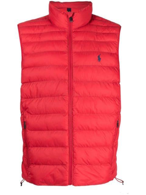 embroidered-logo insulated gilet by POLO RALPH LAUREN
