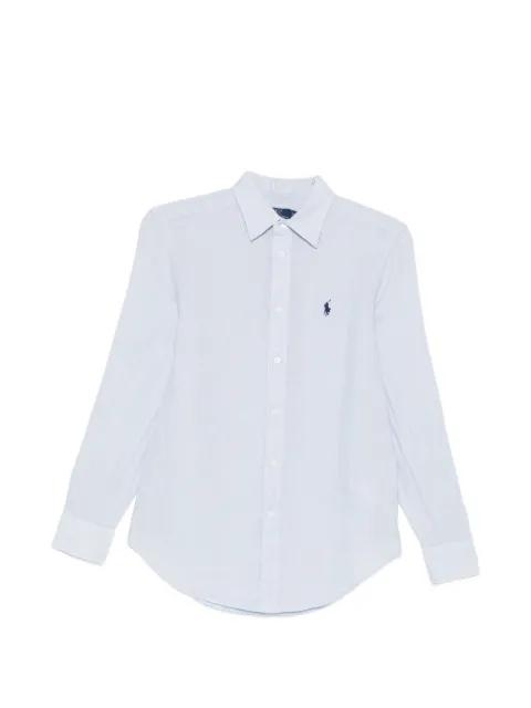 embroidered-logo linen shirt by POLO RALPH LAUREN