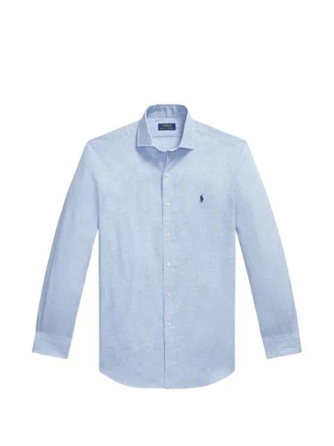 embroidered-logo long-sleeve shirt by POLO RALPH LAUREN