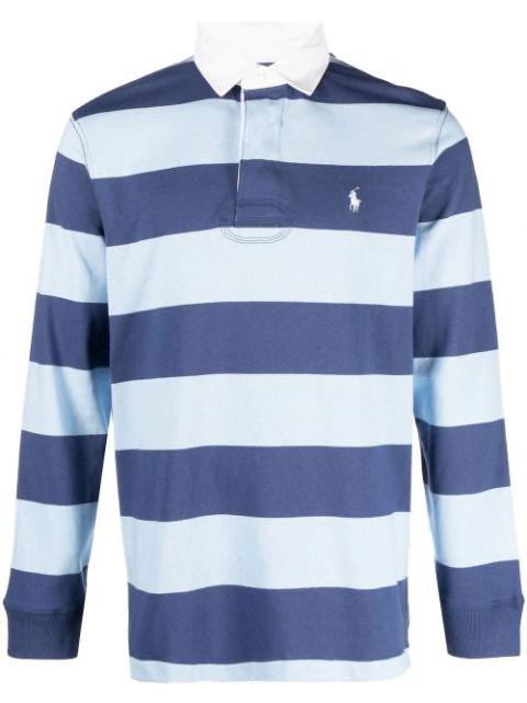 embroidered-logo striped polo shirt by POLO RALPH LAUREN